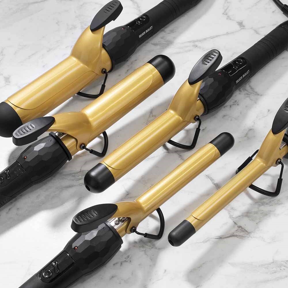 SILVER BULLET FASTLANE GOLD 32mm CERAMIC CURLING IRON