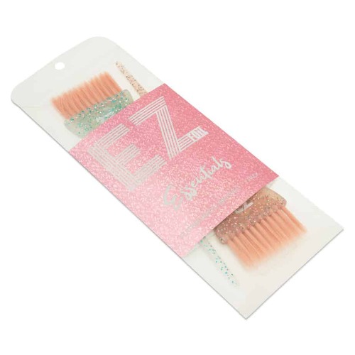 EZ ESSENTIALS FEATHER BRISTLE GLITTER TINT BRUSH 2PK