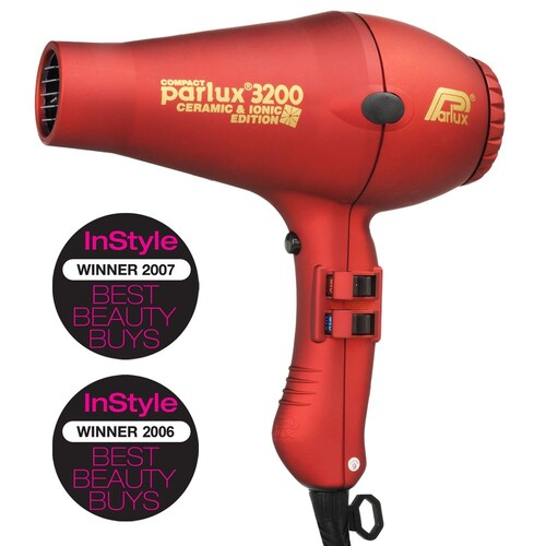 PARLUX 3200 IONIC + CERAMIC COMPACT HAIR DRYER - Red