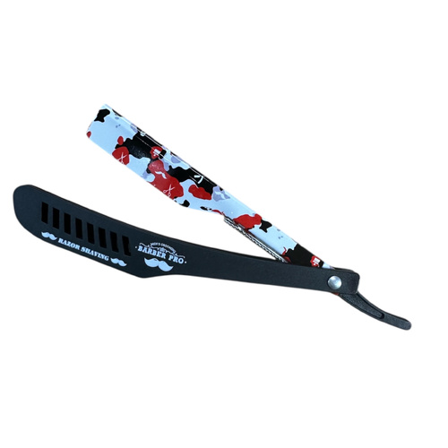 BARBER PRO RAZOR HOLDER - Black & Red Camo Handle