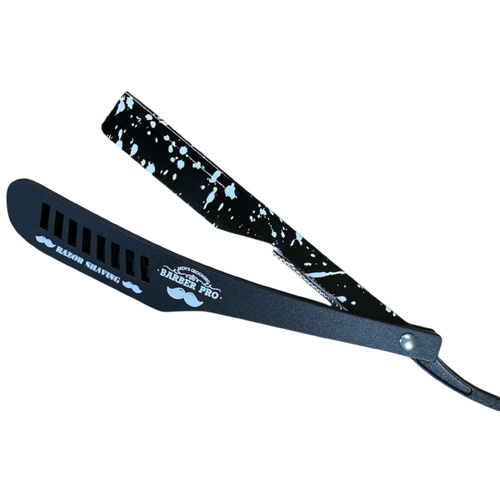 BARBER PRO RAZOR HOLDER - Black & White Camo Handle