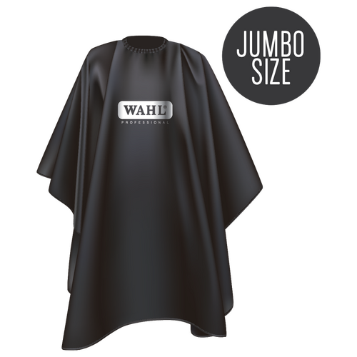 WAHL JUMBO POLYESTER CUTTING CAPE - BLACK