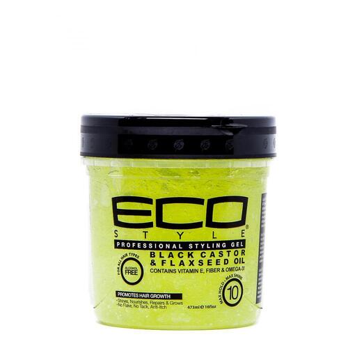 ECO STYLE BLACK CASTOR & FLAXSEED OIL STYLING GEL 473ML