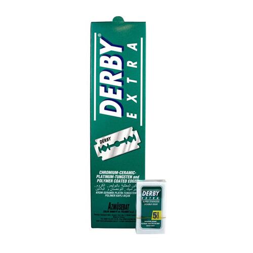 DERBY EXTRA DOUBLE EDGE RAZOR BLADES 100pcs (20 Packets of 5)