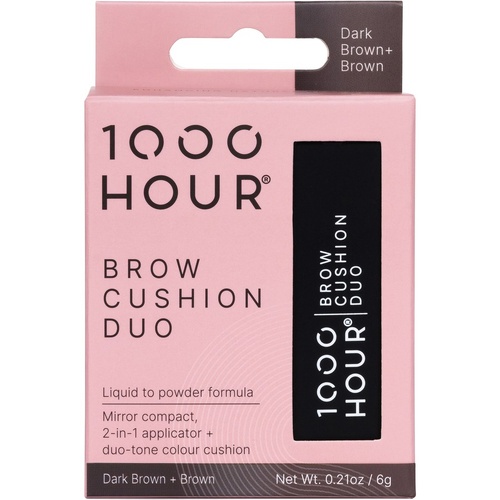 1000 HOUR BROW CUSHION DUO - DARK BROWN + BROWN 6g
