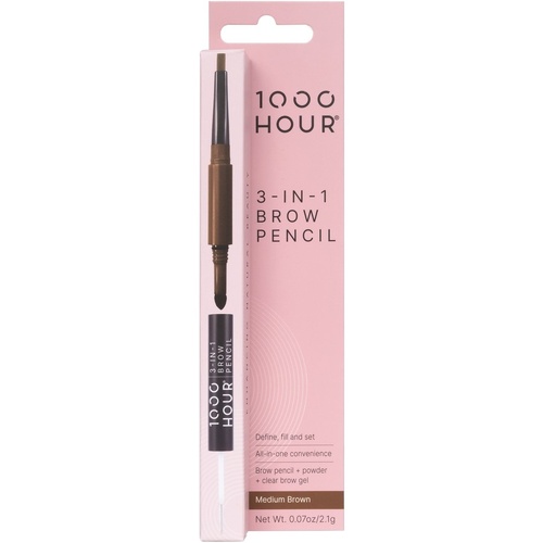 1000 HOUR 3 IN 1 BROW PENCIL - MEDIUM BROWN 2.1g