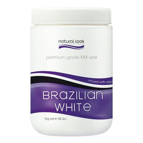 NATURAL LOOK BRAZILIAN WHITE STRIP WAX 1kg