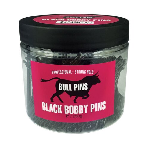 BULL PINS BLACK BOBBY PINS  250g