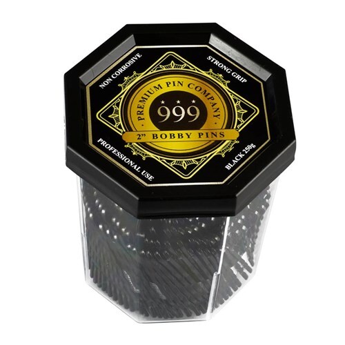 PREMIUM PIN COMPANY 999 2" BOBBY PINS Black