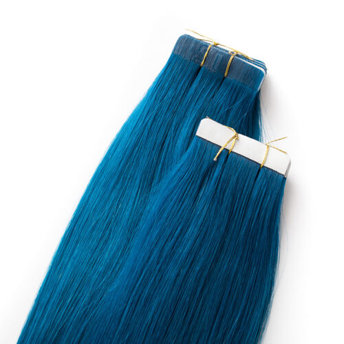 Seamless1 Electric Blue Ultimate Tape Hair Extensions 21" 20pcs