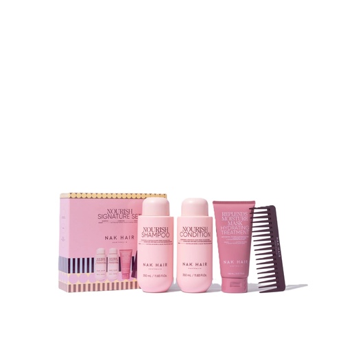 NAK HAIR NOURISH SIGNATURE TRIO PACK - BONUS COMB