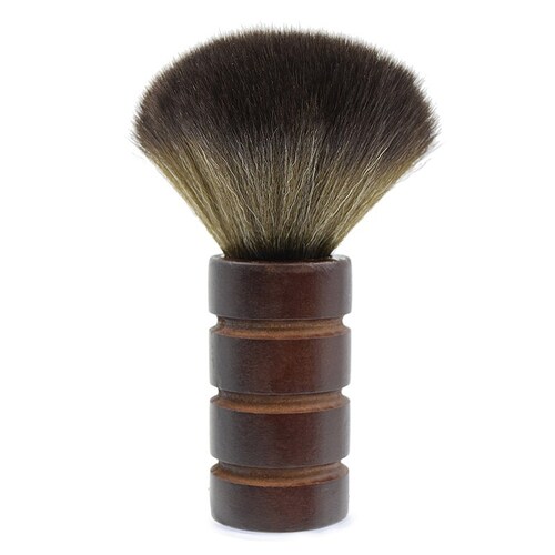BARBER TOP NECK BRUSH - Dark Wooden Brown
