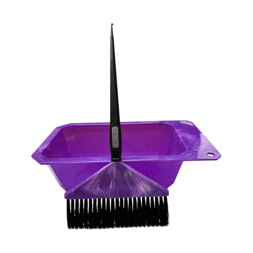 LARGE TINT BOWL & TINT BRUSH SET - Purple Marble