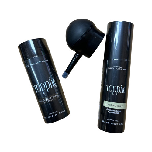 TOPPIK HAIR FIBER PERFECTING TOOL KIT - DARK BROWN 