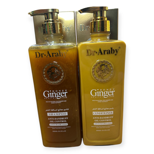 DR ARABY HONEY GINGER SHAMPOO & CONDITIONER DUO 800ml