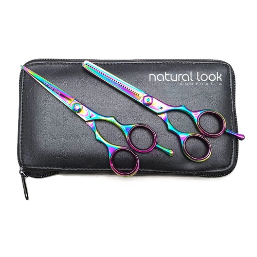 NATURAL LOOK TITANIUM SCISSORS & THINNING SET